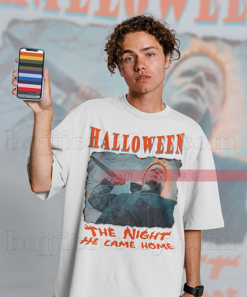 Michael Myers Night Home Sweater, Horror Collector Tee, Mens Friday the 13th Horror Shirt - Image 3
