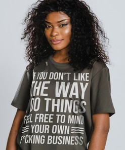 Mind Your Own Business Middle Finger Shirt - Show Your Attitude with This Unisex Tee