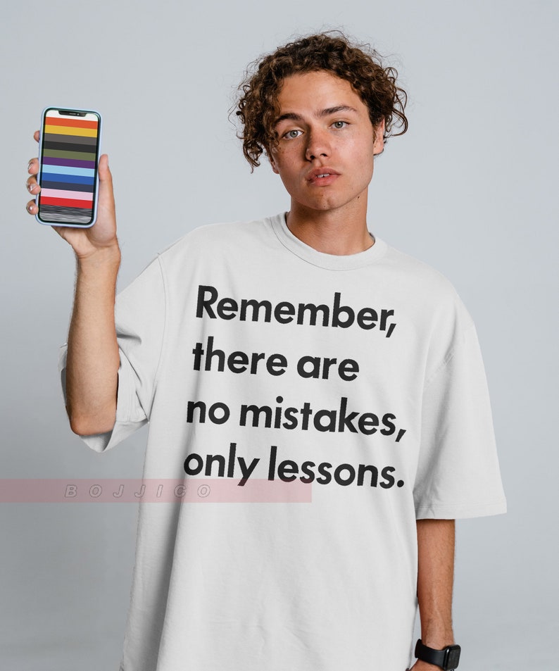 Motivational Gym Shirt, Remember There Are No Mistakes Tee, Workout Tshirt, Fitness Motivation Shirt, Gym Gift - Image 3