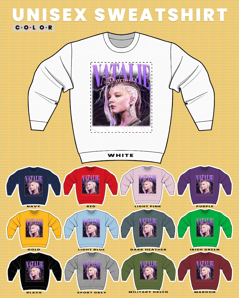 Natalie Dormer Vintage Shirt, Tudors Hoodie, Retro Natalie Dormer Sweater, Dormer Fan Gift Sweatshirt - Image 3