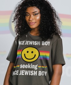 Nice Jewish Boys Tshirt, Human's Right Tee, Funny LGBT Shirt, Gay Pride Gift, Pride Rainbow Tee