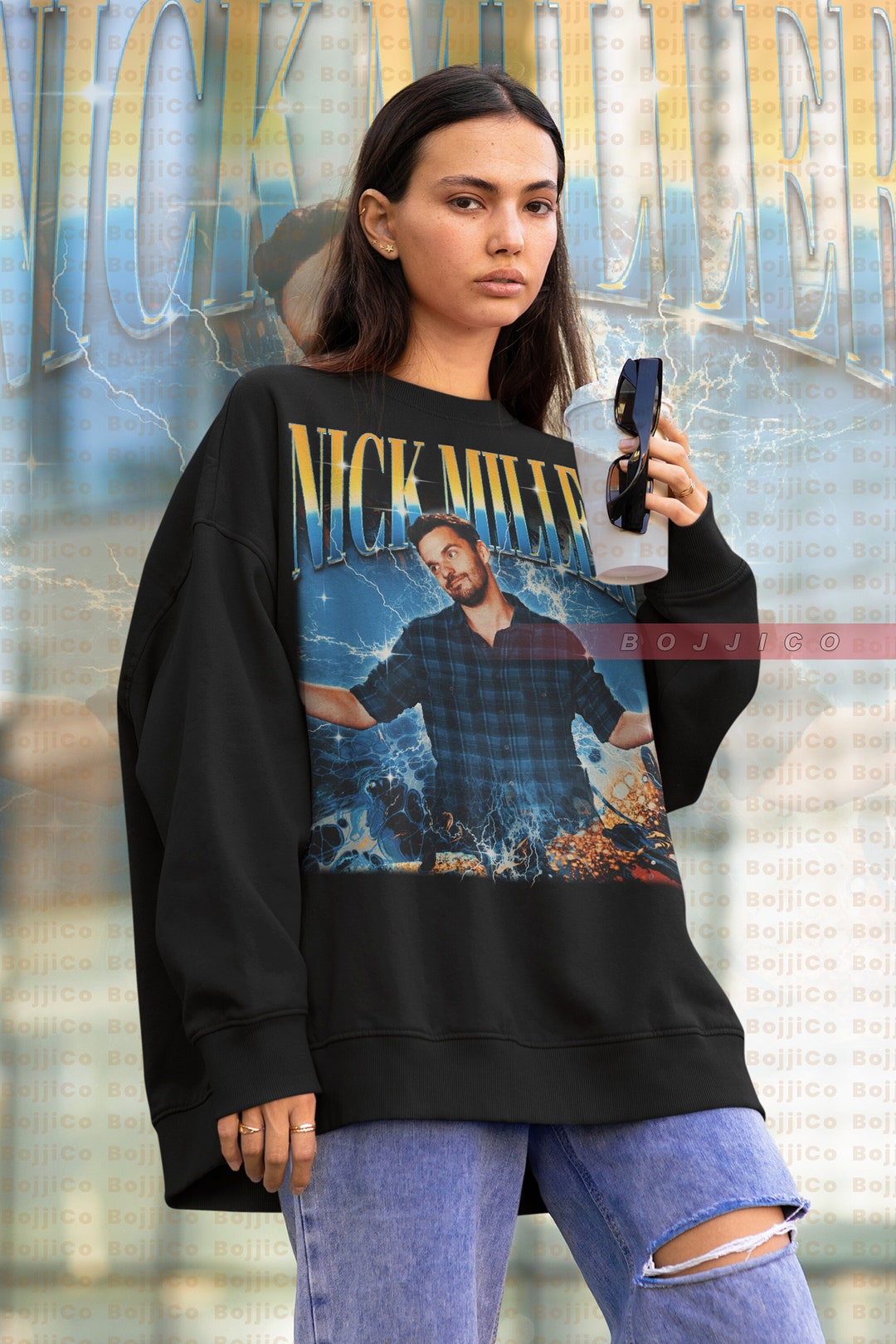 Nick Miller Vintage Homage Sweatshirt - Retro TV Show Fan Gift