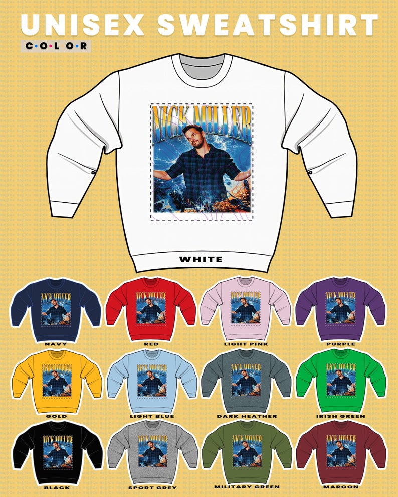 Nick Miller Vintage Homage Sweatshirt - Retro TV Show Fan Gift - Image 3