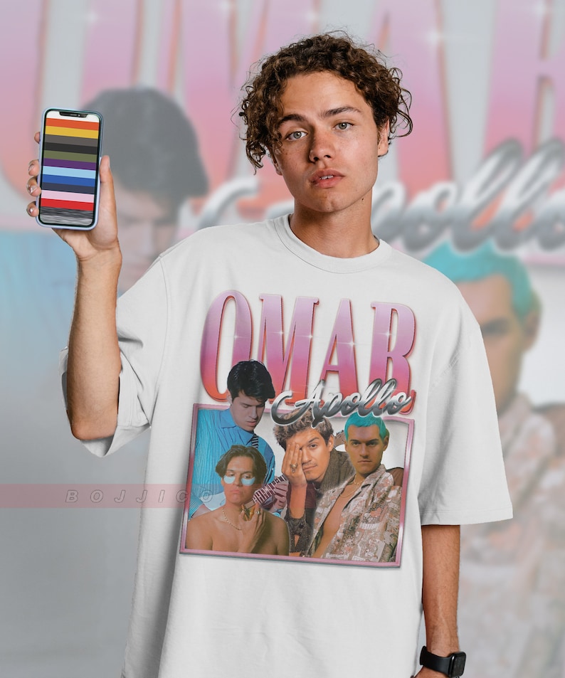 Omar Apollo Retro Tee, Omar Apolonio Velasco R&B Songwriter Shirt, 90s Homage Tee, Gift for Fans - Image 3