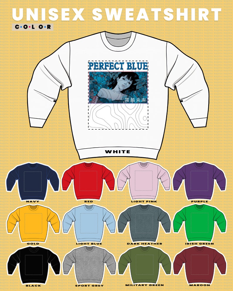 Perfect Blue Tribute Sweatshirt and Homage Sweater - Image 3