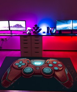 Personalized Game Controller Area Rug for Teen Boys Gaming Room Decor