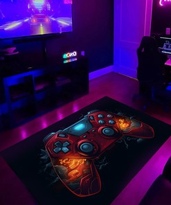 Personalized Game Controller Area Rug for Teenage Gamers