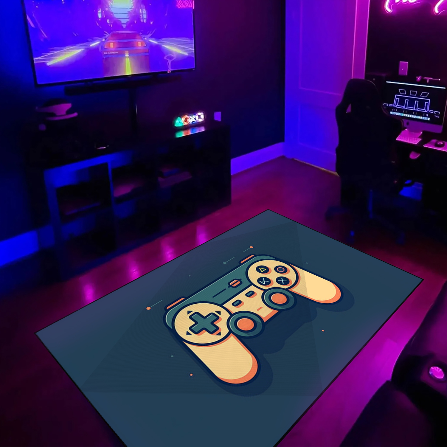 Personalized Game Controller Rug for Teen Boys Gaming Room - Unique Gamer Gift for Boys - Image 2