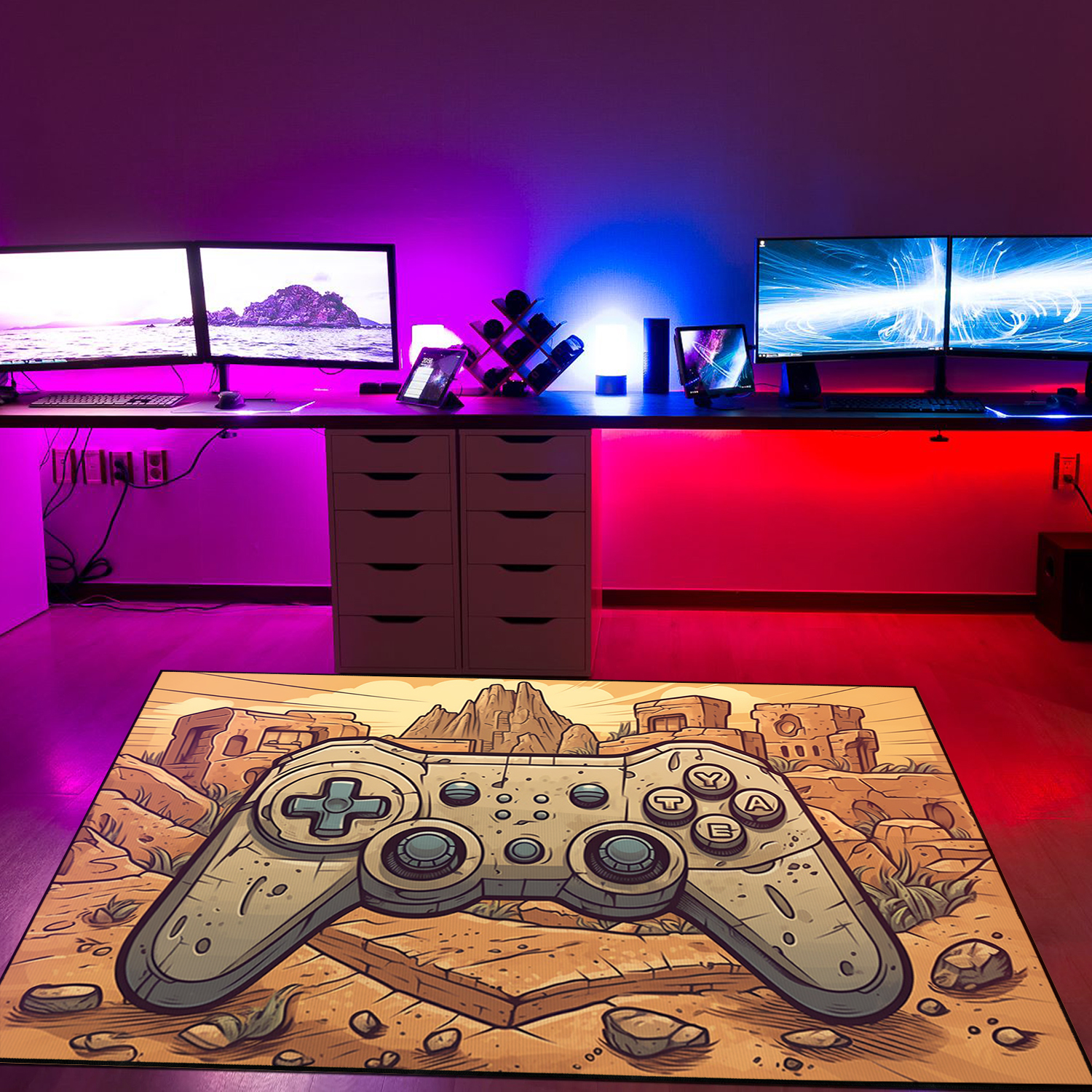 Personalized Game Room Area Rug for Kids Room - Unique Gift for Boys and Girls