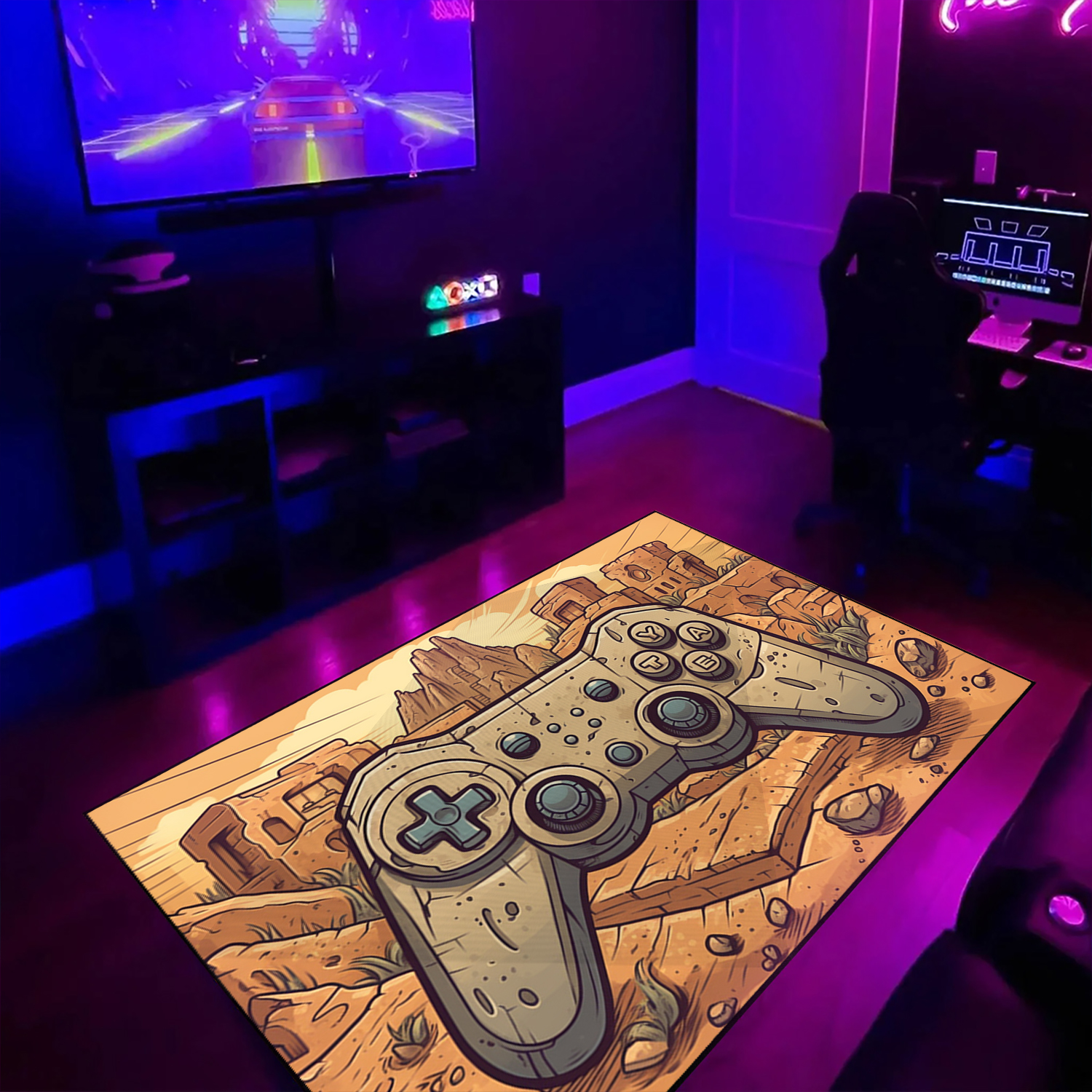 Personalized Game Room Area Rug for Kids Room - Unique Gift for Boys and Girls - Image 2