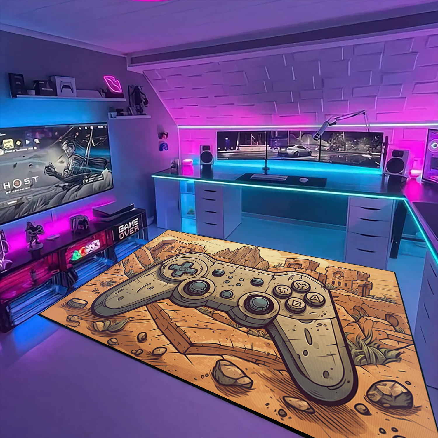 Personalized Game Room Area Rug for Kids Room - Unique Gift for Boys and Girls - Image 3