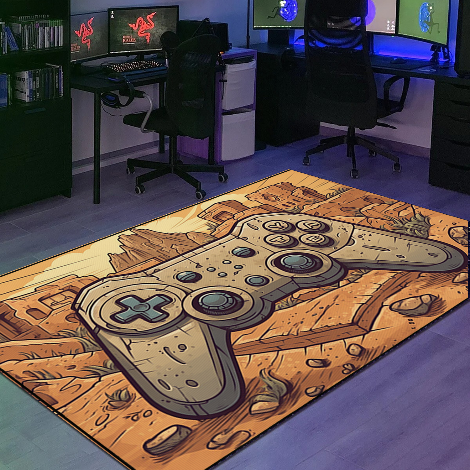 Personalized Game Room Area Rug for Kids Room - Unique Gift for Boys and Girls - Image 4
