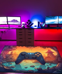 Personalized Game Room Area Rug for Teen Boys - Unique Gamer Gift for Boys