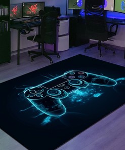 Personalized Game Room Area Rugs for Boys - 3D Gaming Carpet A47