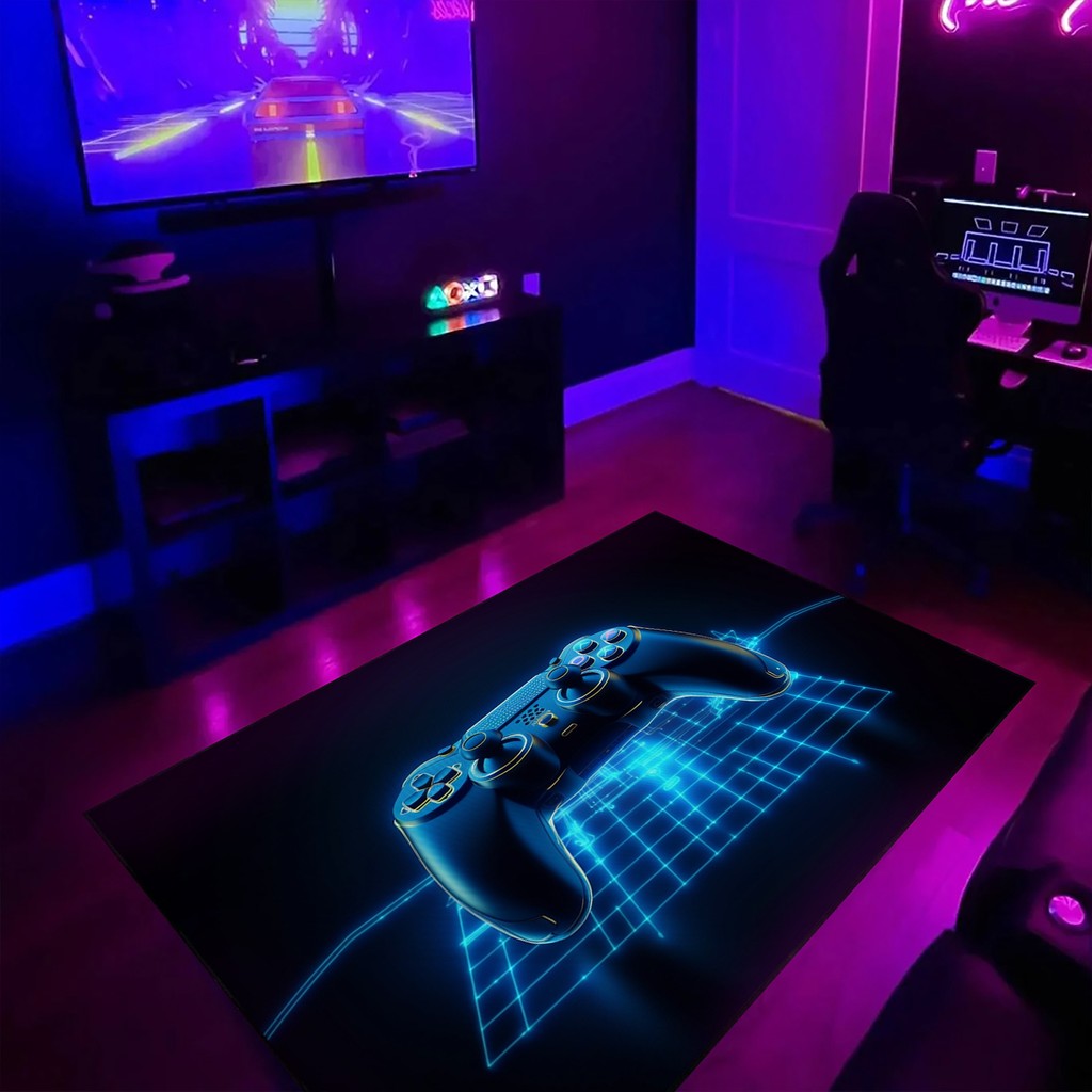 Gaming Pc Rug Personalized Game Room Area Rugs for Boys - Gaming Decor for Bedroom or ...
