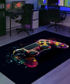 Personalized Game Room Area Rugs for Boys - Shufflezone Gaming Rug T64