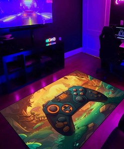 Personalized Game Room Carpet for Boys Bedroom - Unique Gamer Gift for Boys