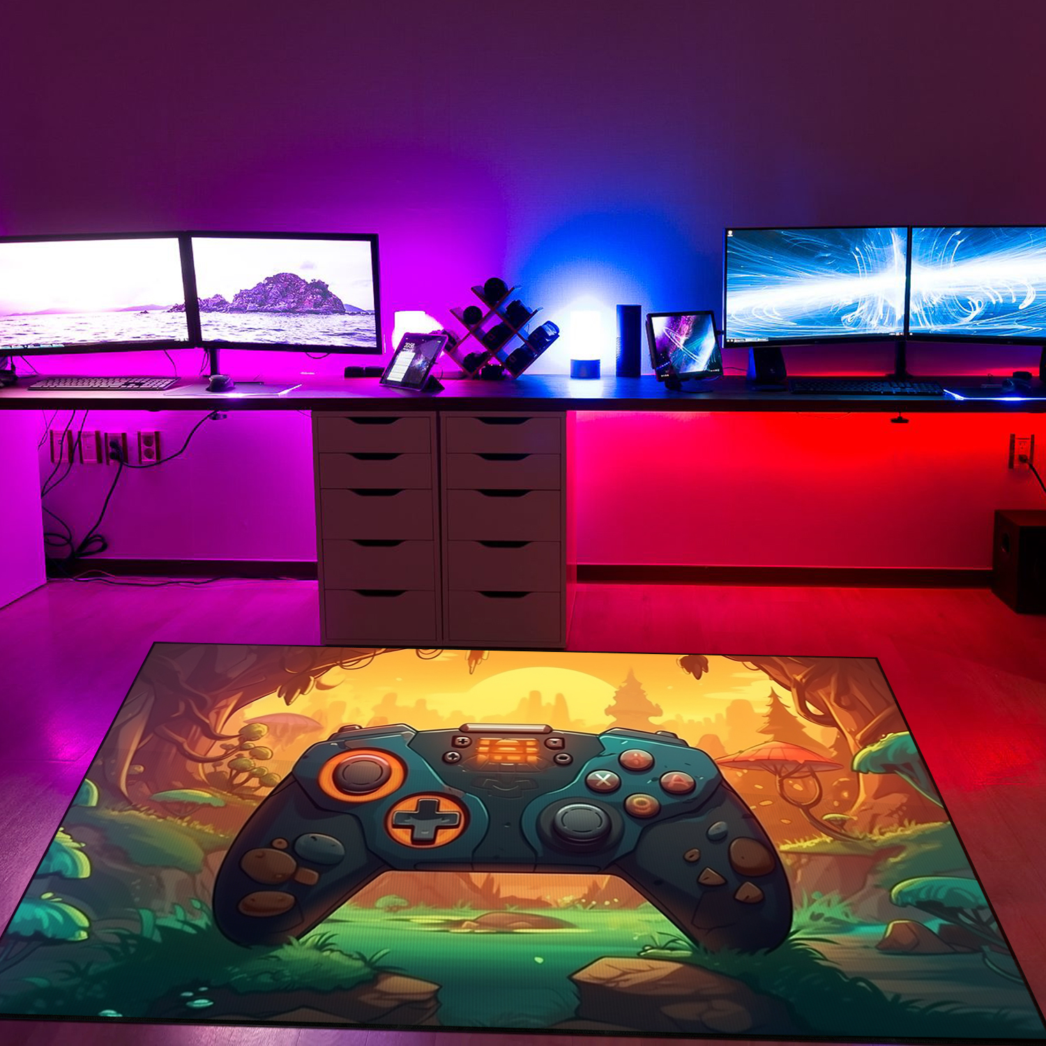 Personalized Game Room Carpet for Boys Bedroom - Unique Gamer Gift for Boys - Image 4