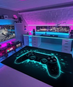 Personalized Game Room Carpet for Gaming Room Decor - Shufflezone Gamer Area Rug T47