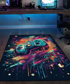 Personalized Game Room Carpet for Teen Boys with Customizable Area Rug