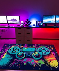 Personalized Game Room Rug - Shufflezone Gaming Carpet for Living Room or Bedroom T66
