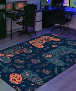 Personalized Game Room Rug for Boys - Unique Gamer Gift for Boys