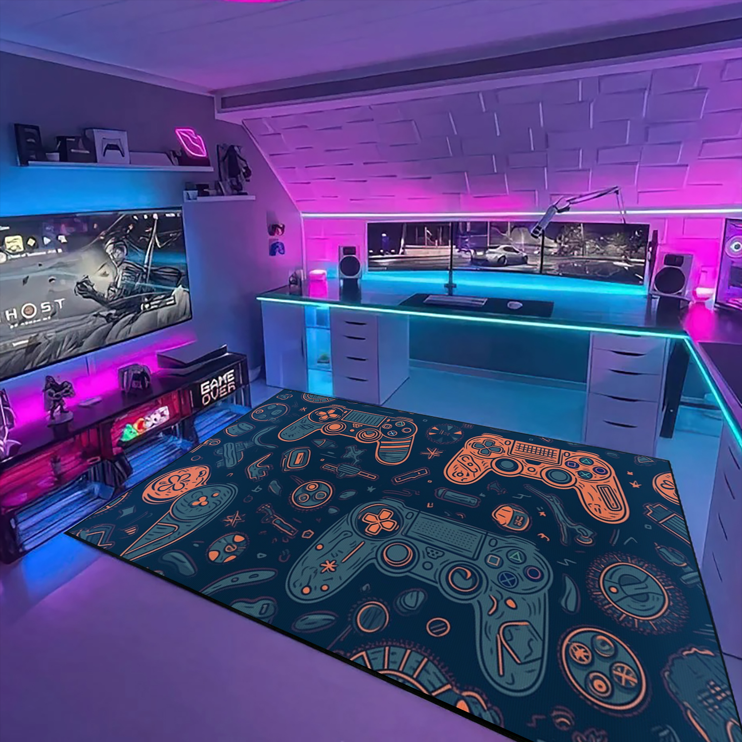 Personalized Game Room Rug for Boys - Unique Gamer Gift for Boys - Image 3