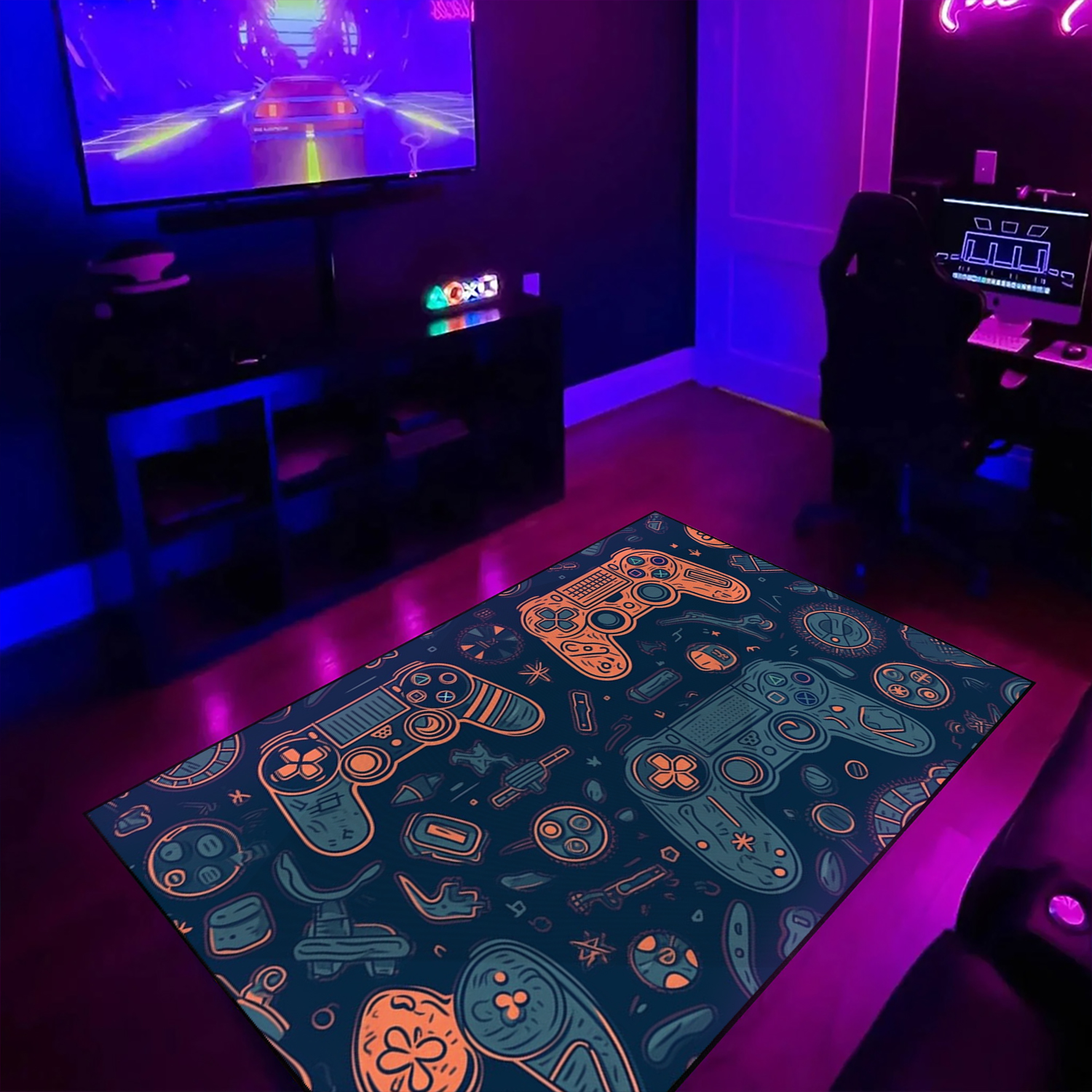 Personalized Game Room Rug for Boys - Unique Gamer Gift for Boys - Image 4