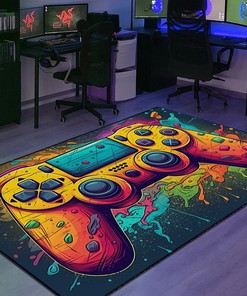 Personalized Game Room Rug for Boys with Quotes - Unique Gamer Gift for Boys