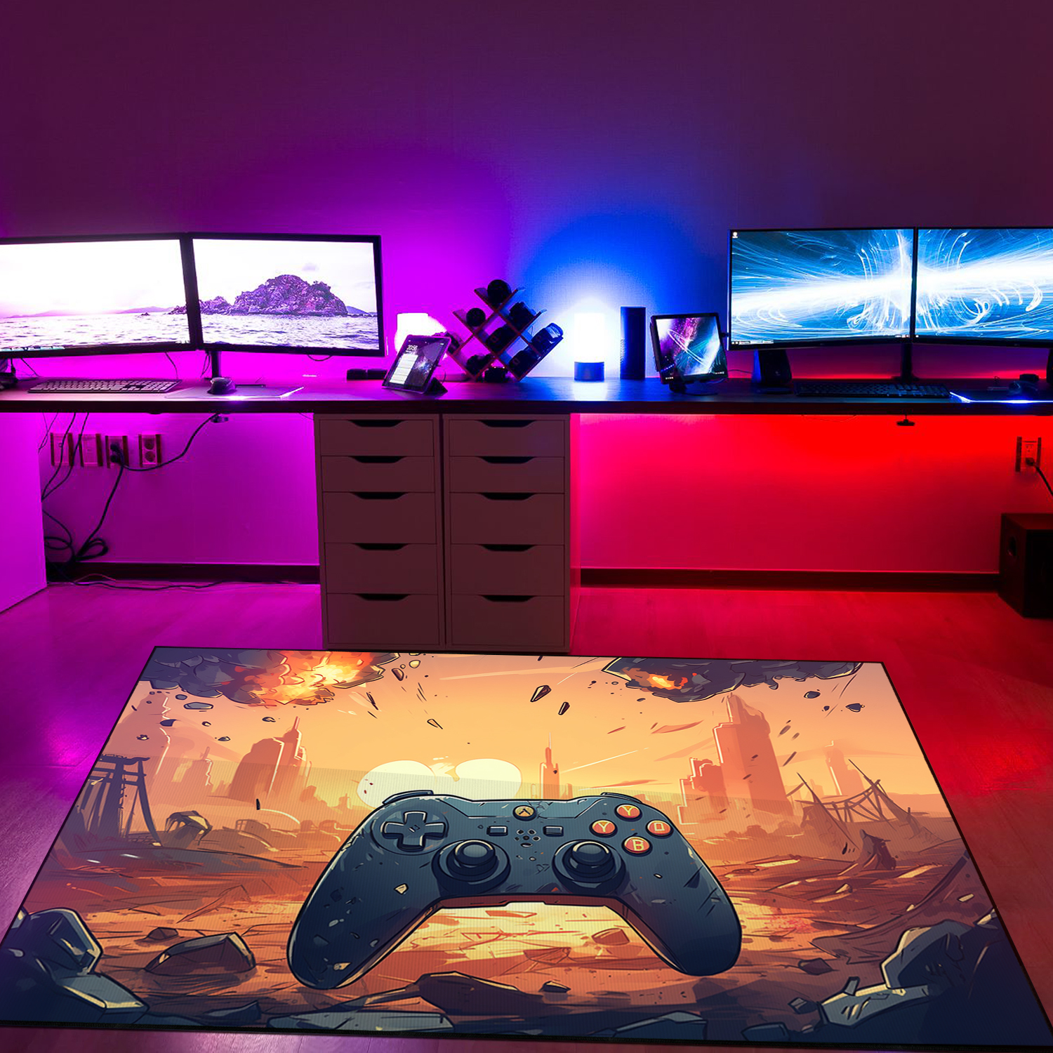Personalized Game Room Rug for Boys with Year - Unique Gamer Gift for Boys - Image 2
