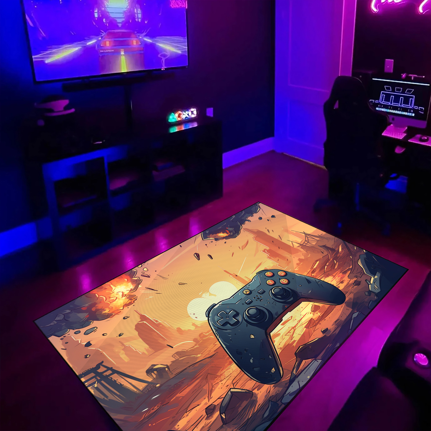 Personalized Game Room Rug for Boys with Year - Unique Gamer Gift for Boys - Image 3