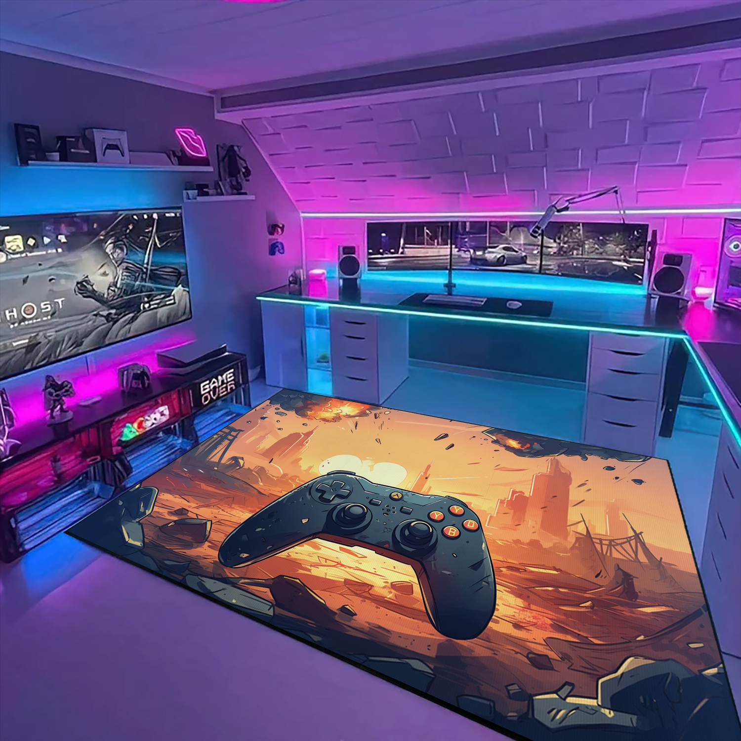 Personalized Game Room Rug for Boys with Year - Unique Gamer Gift for Boys - Image 4