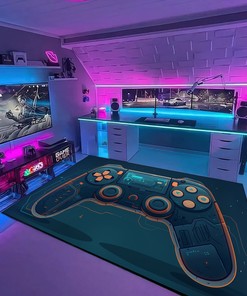 Personalized Game Room Rug with Quotes - Unique Gamer Gift for Boys