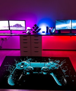 Personalized Game Room Themed Area Rug - 3D Gaming Carpet for Living Room A15