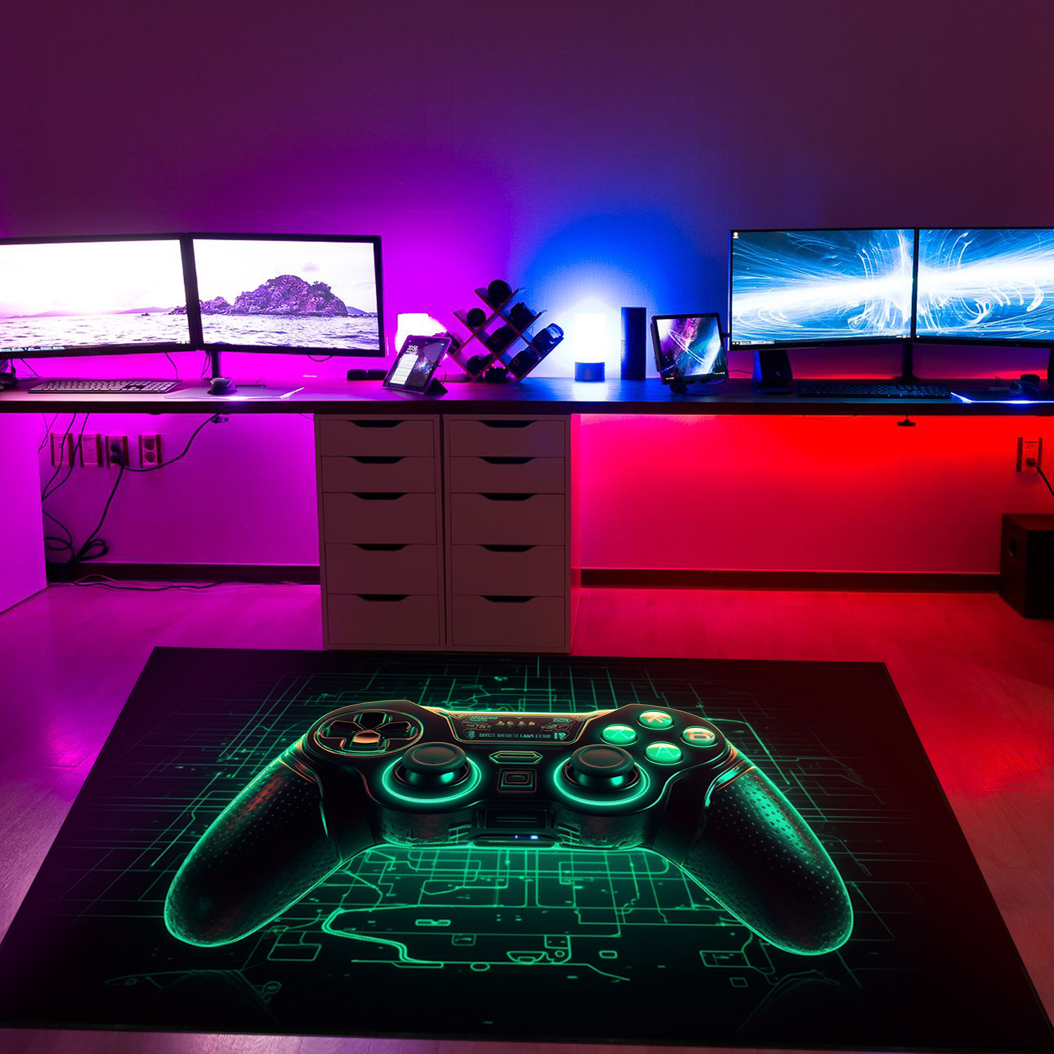Personalized Game Room Themed Area Rug for Teenagers - Image 2