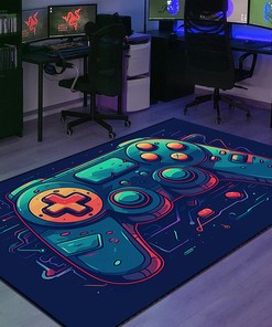 Personalized Game Room Themed Rug for Boys - Perfect Gift for Kids