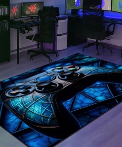 Personalized Game Room Themed Rug for Boys - Unique Gamer Gift for Boys
