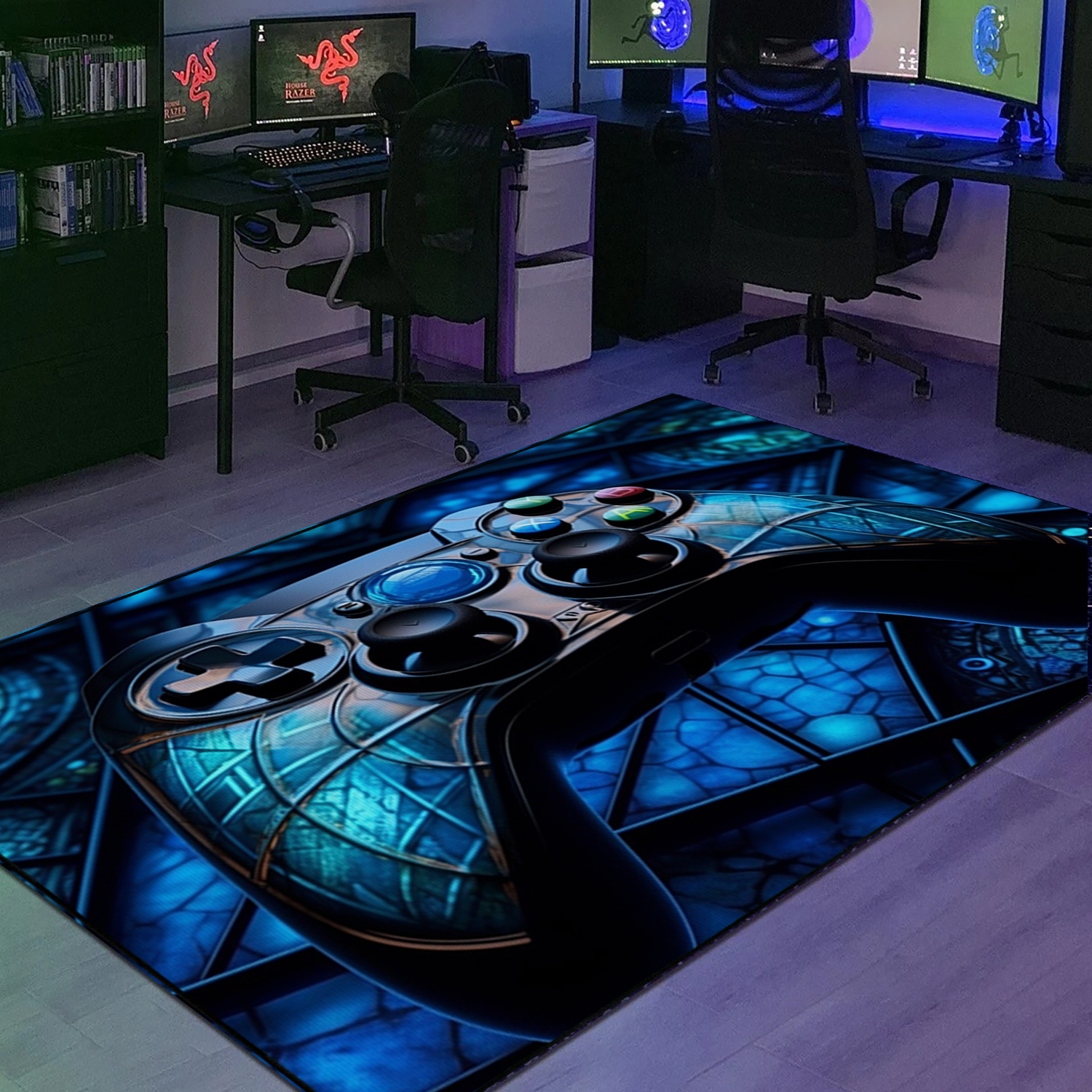 Personalized Game Room Themed Rug for Boys - Unique Gamer Gift for Boys