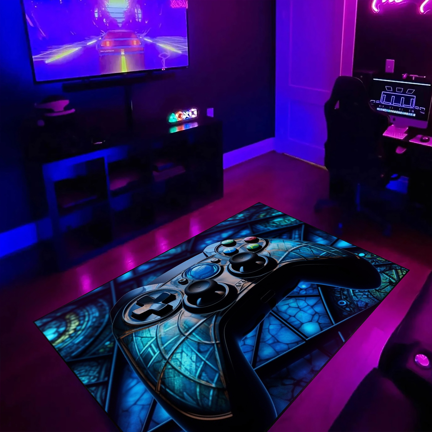 Personalized Game Room Themed Rug for Boys - Unique Gamer Gift for Boys - Image 3