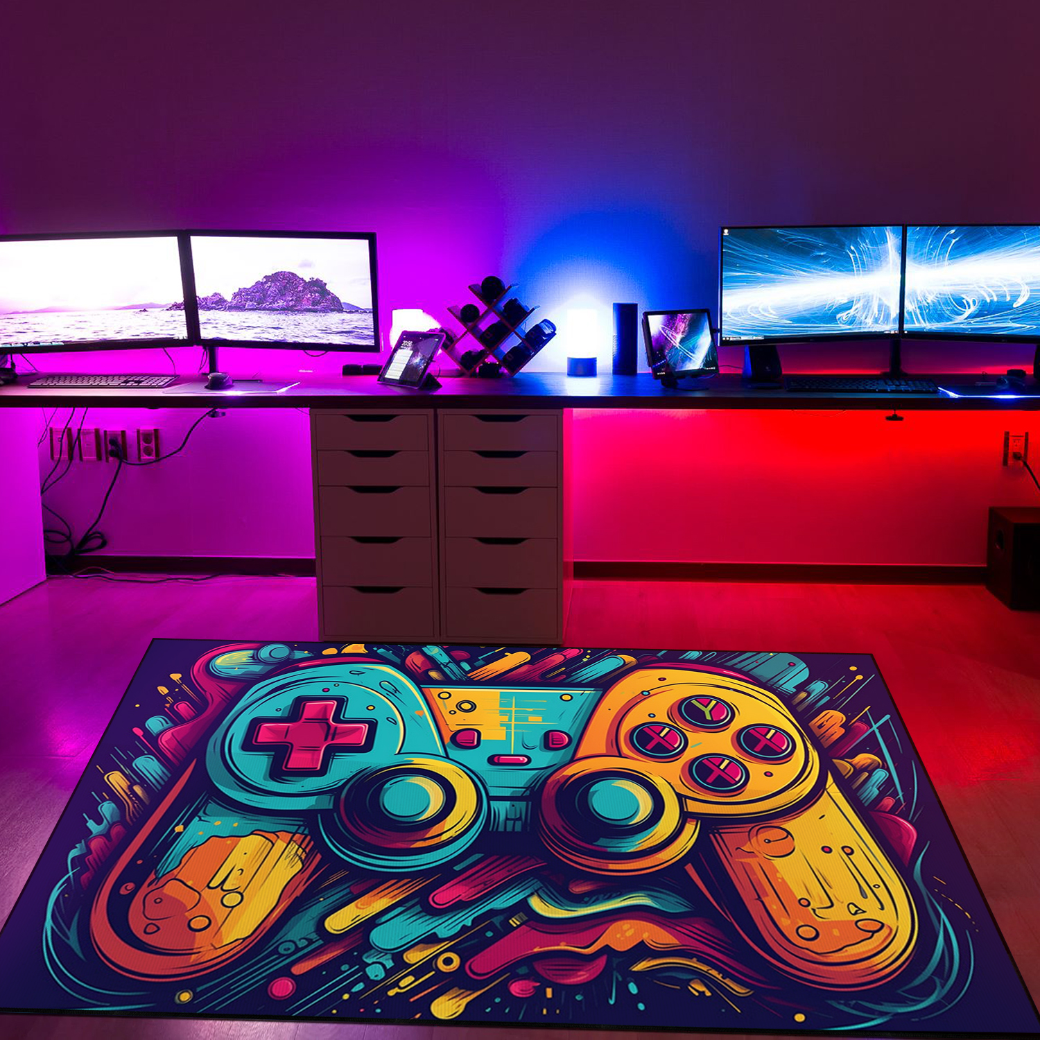 Personalized Game Room Themed Rug with Quotes - Unique Gamer Gift for Boys - Image 3