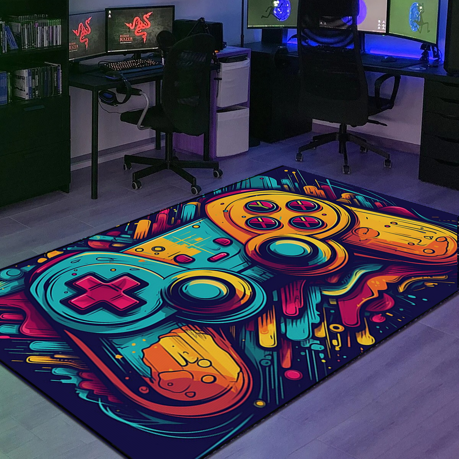 Personalized Game Room Themed Rug with Quotes - Unique Gamer Gift for Boys - Image 4