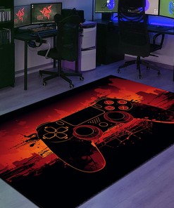 Personalized Gamer Rug for Bedroom - 3D Game-Themed Area Rug with Custom Name A03