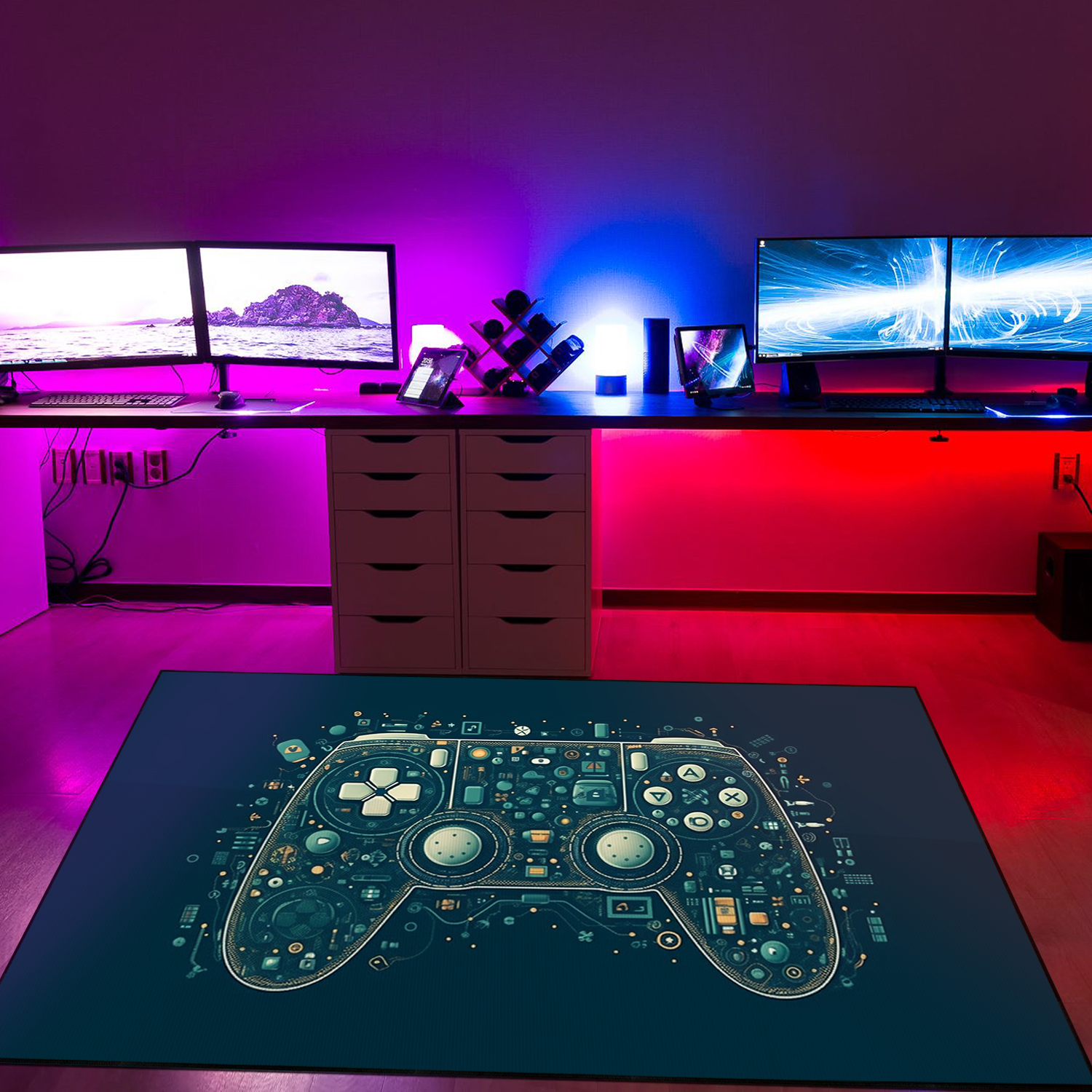 Personalized Gamer Rug for Bedroom - Customizable Game Room Area Rug for Boys - Image 2