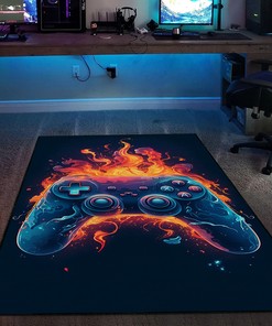 Personalized Gamer Rug for Bedroom - Perfect for Boys Room Decor and Game Room Setup