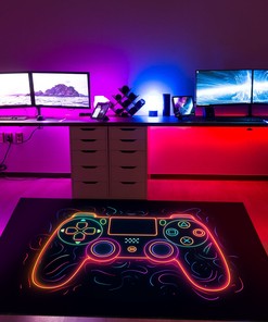 Personalized Gamer Rug for Bedroom - Shufflezone Game Room Area Rug for Teens