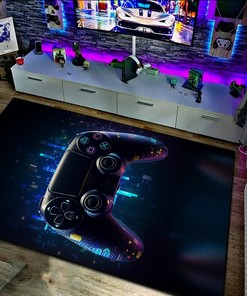 Personalized Gamer Rugs for Bedroom - Perfect for Boys Room Decor and Game Room Themed Area Rugs