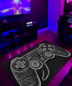 Personalized Gaming Room Rug for Teen Boys - Unique Gamer Gift for Boys
