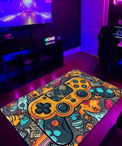 Personalized Gaming Rug for Bedroom - Game Room Decor for Boys M53