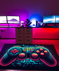 Personalized Gaming Rug for Boys Room - Game Controller Area Rug in Full Sizes - Perfect for Home Decoration M30