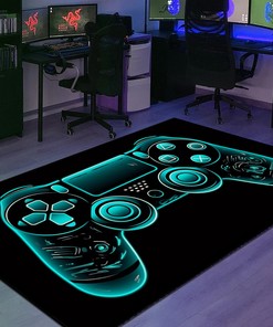 Personalized Gaming Rug for Boys Room - Game Controller Area Rugs for Bedroom T48